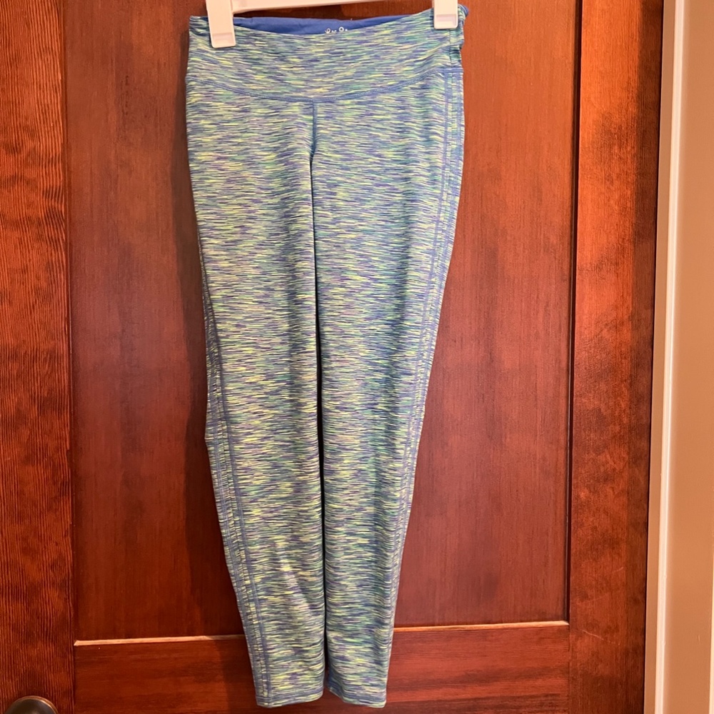 Lilly Pulitzer Luxletic Leggins, Size S, Green, Blue, and Yellow